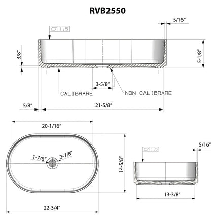 Ruvati 23-inch Matte White epiStone Solid Surface Modern Bathroom Vessel Sink - RVB2550WH Ruvati