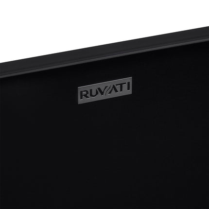 Ruvati 23-inch Matte Black epiStone Solid Surface Modern Bathroom Vessel Sink - RVB2550BK Ruvati
