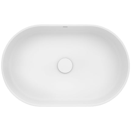 Ruvati 23-inch Matte White epiStone Solid Surface Modern Bathroom Vessel Sink - RVB2550WH Ruvati