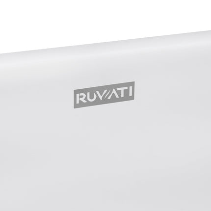 Ruvati 23-inch Matte White epiStone Solid Surface Modern Bathroom Vessel Sink - RVB2550WH Ruvati