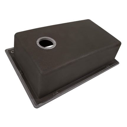Ruvati 33 x 22 inch epiGranite Drop-in Topmount Granite Composite Single Bowl Kitchen Sink - Espresso Brown - RVG1033ES Ruvati