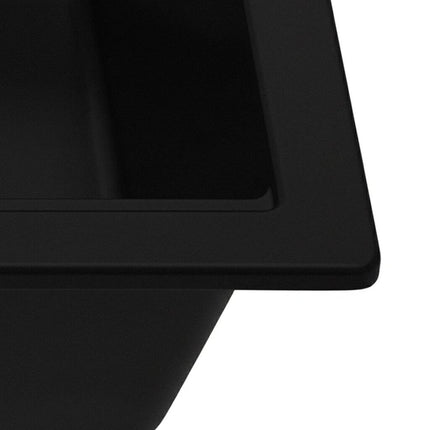 Ruvati 33-inch Granite Composite Workstation Matte Black Drop-in Topmount Kitchen Sink - RVG1302BK Ruvati