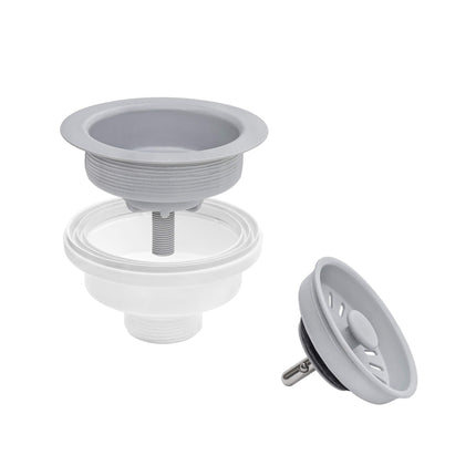 Ruvati 33-inch Granite Composite Workstation Drop-in Topmount Kitchen Sink Silver Gray - RVG1302GR Ruvati