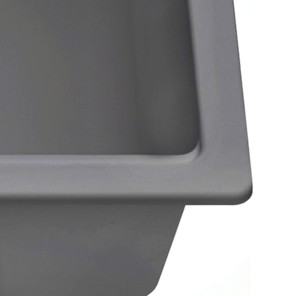 Ruvati 33-inch Granite Composite Workstation Drop-in Topmount Kitchen Sink Urban Gray - RVG1302UG Ruvati