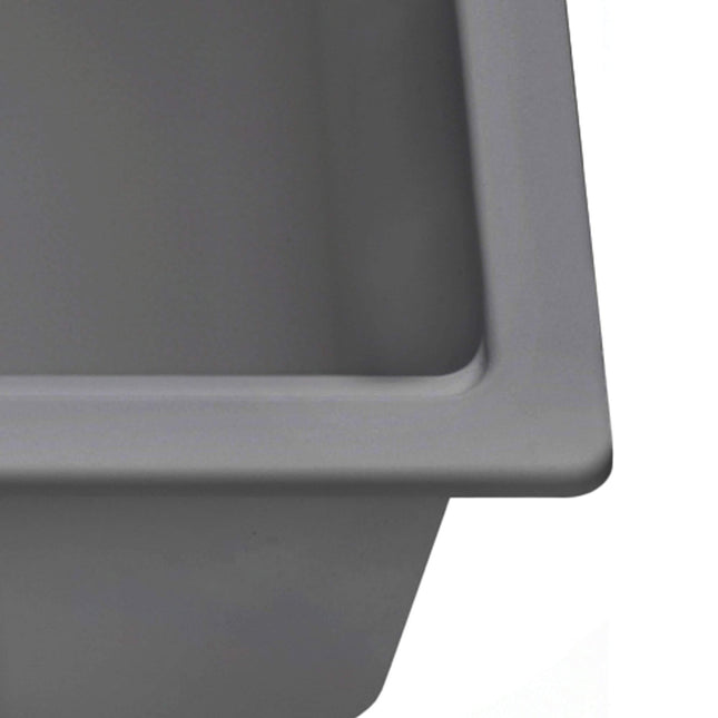 Ruvati 33-inch Granite Composite Workstation Drop-in Topmount Kitchen Sink Urban Gray - RVG1302UG Ruvati