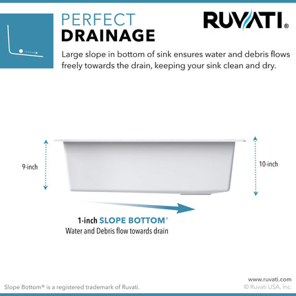 Ruvati 33-inch Granite Composite Workstation Drop-in Topmount Kitchen Sink Matte White - RVG1302WH Ruvati