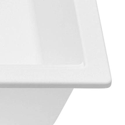 Ruvati 33-inch Granite Composite Workstation Drop-in Topmount Kitchen Sink Matte White - RVG1302WH Ruvati