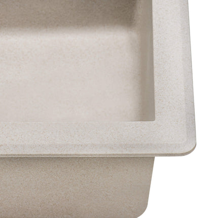 Ruvati 33 x 22 inch epiGranite Dual-Mount Granite Composite Double Bowl Kitchen Sink - Caribbean Sand - RVG1344CS Ruvati