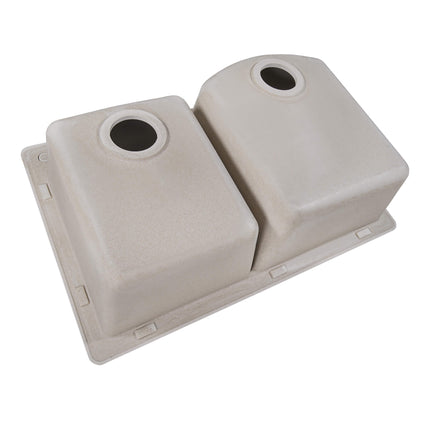 Ruvati 33 x 22 inch epiGranite Dual-Mount Granite Composite Double Bowl Kitchen Sink - Caribbean Sand - RVG1344CS Ruvati