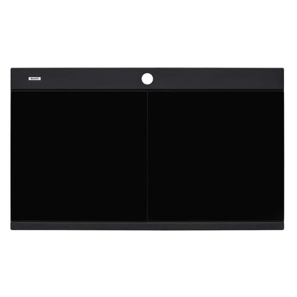 Ruvati 34 inch epiGranite Topmount Workstation Ledge Granite Composite Kitchen Sink - Midnight Black - RVG1350BK Ruvati