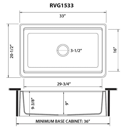 Ruvati 33-inch Matte White Granite Farmhouse Workstation Apron-front Composite Kitchen Sink - RVG1533WH Ruvati