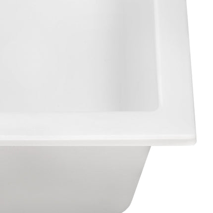 Ruvati 27 x 18 inch Granite Composite Undermount Single Bowl Kitchen Sink - Arctic White - RVG2027WH Ruvati