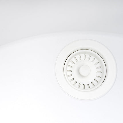 Ruvati 27 x 18 inch Granite Composite Undermount Single Bowl Kitchen Sink - Arctic White - RVG2027WH Ruvati