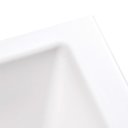 Ruvati 30 x 18 inch Granite Composite Undermount Single Bowl Kitchen Sink - Arctic White - RVG2030WH Ruvati