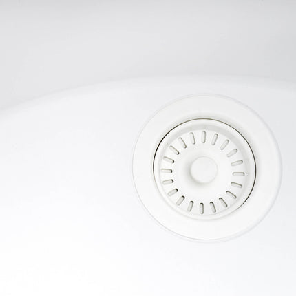 Ruvati 30 x 18 inch Granite Composite Undermount Single Bowl Kitchen Sink - Arctic White - RVG2030WH Ruvati