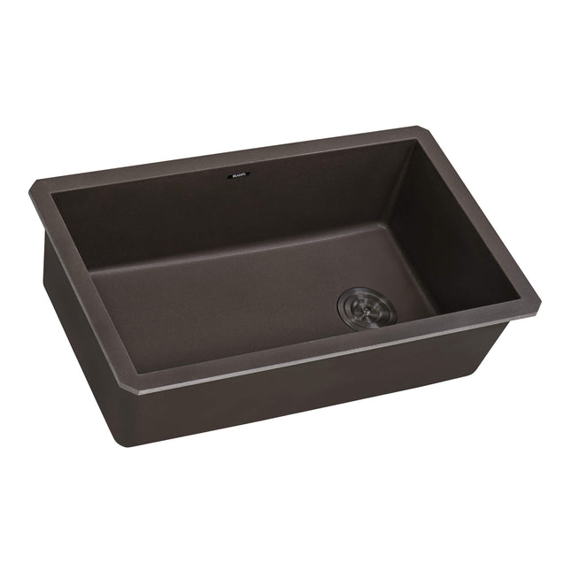 Ruvati 32 x 19 inch epiGranite Undermount Granite Composite Single Bowl Kitchen Sink - Espresso Brown - RVG2033ES Ruvati