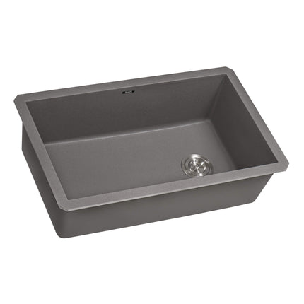 Ruvati 32 x 19 inch epiGranite Undermount Granite Composite Single Bowl Kitchen Sink - Urban Gray - RVG2033GR Ruvati