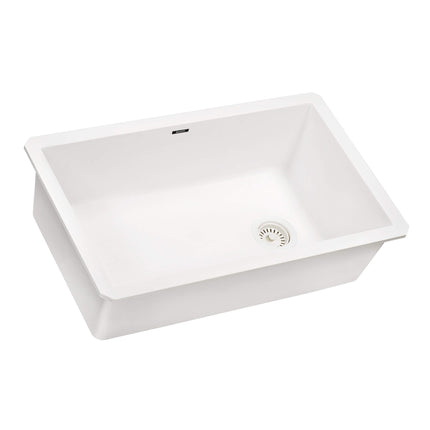 Ruvati 32 x 19 inch epiGranite Undermount Granite Composite Single Bowl Kitchen Sink - Arctic White - RVG2033WH Ruvati