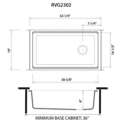 Ruvati 33-inch Granite Composite Workstation Undermount Kitchen Sink Single Bowl White - RVG2302WH Ruvati