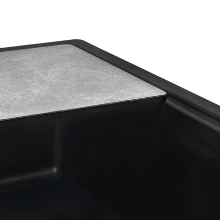 Ruvati 33-inch Undermount Workstation Granite Composite Kitchen Sink Matte Black - RVG2302BK Ruvati
