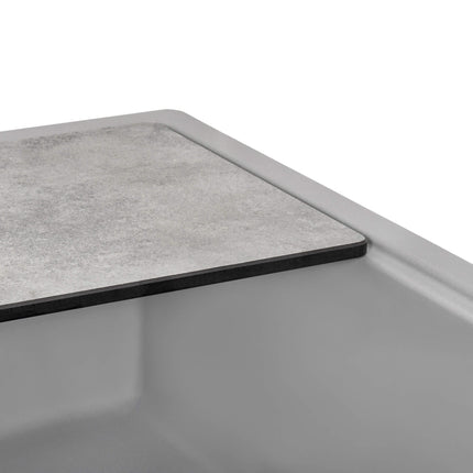 Ruvati 33-inch Undermount Workstation Granite Composite Kitchen Sink Silver Gray - RVG2302GR Ruvati