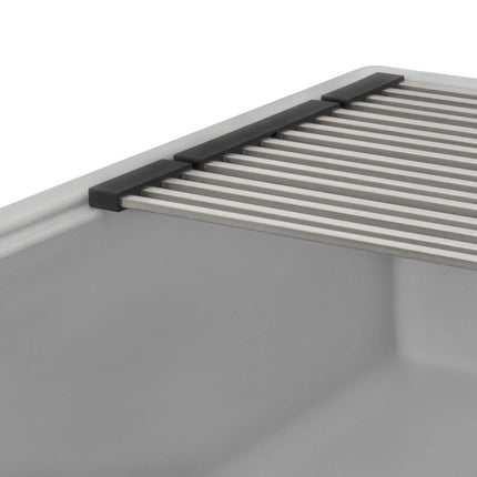 Ruvati 33-inch Undermount Workstation Granite Composite Kitchen Sink Silver Gray - RVG2302GR Ruvati