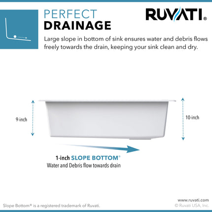 Ruvati 33-inch Undermount Workstation Granite Composite Kitchen Sink Silver Gray - RVG2302GR Ruvati