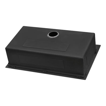 Ruvati 33 inch Gunmetal Black Stainless Steel Workstation Drop-in Topmount Kitchen Sink Single Bowl - RVH5003BL Ruvati
