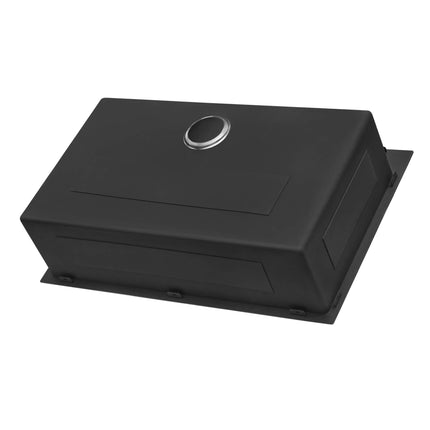 Ruvati 33 x 22 inch Gunmetal Black Stainless Steel Drop-in Topmount Kitchen Sink 16 Gauge Single Bowl - RVH5005BL Ruvati