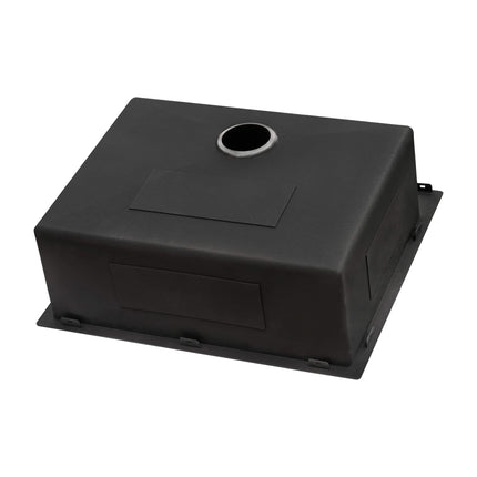 Ruvati 25 inch Gunmetal Black Stainless Steel Drop-in Topmount Kitchen Sink Single Bowl - RVH5007BL Ruvati