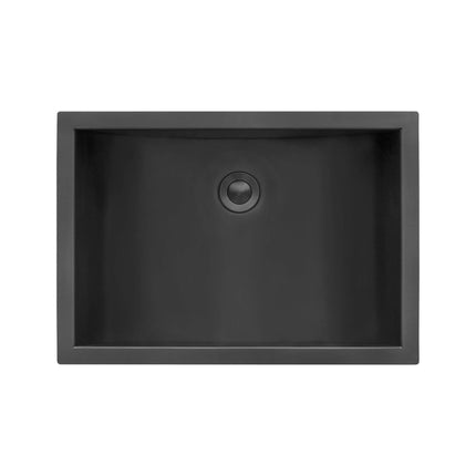 Ruvati 16 x 11 inch Gunmetal Black Undermount Bathroom Sink Stainless Steel - RVH6107BL Ruvati