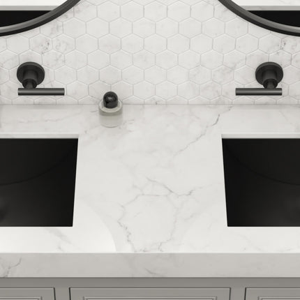Ruvati 16 x 11 inch Gunmetal Black Undermount Bathroom Sink Stainless Steel - RVH6107BL Ruvati