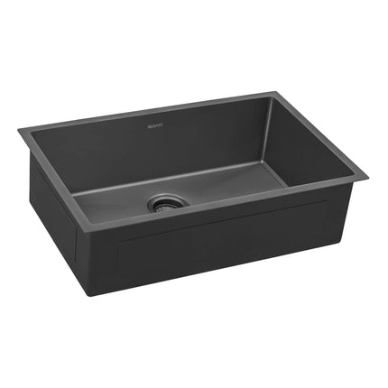Ruvati 27-inch Undermount Gunmetal Black Stainless Steel Kitchen Sink 16 Gauge Single Bowl - RVH6127BL Ruvati