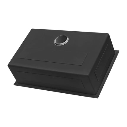 Ruvati 27-inch Undermount Gunmetal Black Stainless Steel Kitchen Sink 16 Gauge Single Bowl - RVH6127BL Ruvati