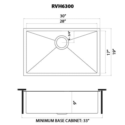 Ruvati 30-inch Undermount Satin Brass Matte Gold Stainless Steel Kitchen Sink 16 Gauge Single Bowl - RVH6300GG Ruvati
