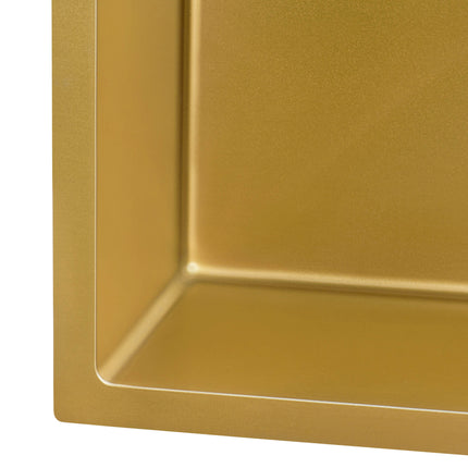 Ruvati 30-inch Undermount Satin Brass Matte Gold Stainless Steel Kitchen Sink 16 Gauge Single Bowl - RVH6300GG Ruvati