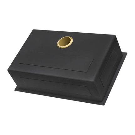 Ruvati 33-inch Undermount Satin Brass Matte Gold Stainless Steel Kitchen Sink 16 Gauge Single Bowl - RVH6433GG Ruvati