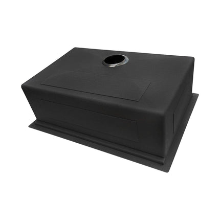 Ruvati 27 inch Gunmetal Black Stainless Steel Workstation Undermount Kitchen Sink Single Bowl - RVH6527BL Ruvati