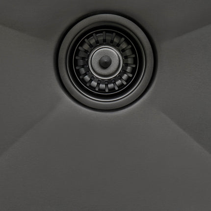 Ruvati 27 inch Gunmetal Black Stainless Steel Workstation Undermount Kitchen Sink Single Bowl - RVH6527BL Ruvati