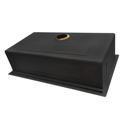 Ruvati 27 inch Polished Brass Matte Gold Workstation Undermount Kitchen Sink Single Bowl - RVH6527GG Ruvati