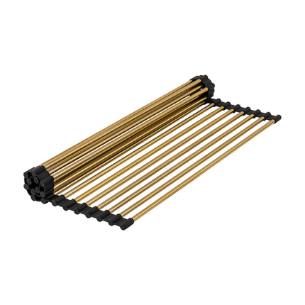 Ruvati 27 inch Polished Brass Matte Gold Workstation Undermount Kitchen Sink Single Bowl - RVH6527GG Ruvati