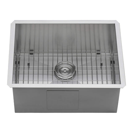 Ruvati 23-inch Undermount 16 Gauge Zero Radius Kitchen Sink Stainless Steel Single Bowl - RVH7100 Ruvati