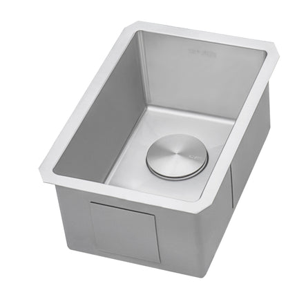 Ruvati 14-inch Undermount Bar Prep Sink 16 Gauge Rounded Corners Stainless Steel Single Bowl - RVH7114 Ruvati
