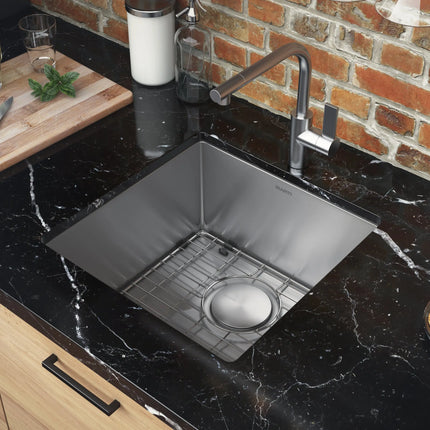 Ruvati 18 inch Undermount Bar Prep 16 Gauge Kitchen Sink Round Corners Stainless Steel Single Bowl - RVH7118 Ruvati