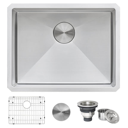 Ruvati 21-inch Undermount Stainless Steel Bar Prep Kitchen Sink 16 Gauge Rounded Corners Single Bowl - RVH7121 Ruvati