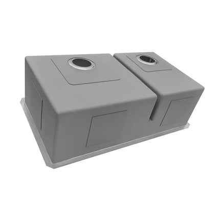 Ruvati 30-inch Low-Divide Undermount Rounded Corners 60/40 Double Bowl 16 Gauge Stainless Steel Kitchen Sink - RVH7357 Ruvati