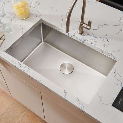 Ruvati 33-inch Undermount 16 Gauge Rounded Corners Large Kitchen Sink Stainless Steel Single Bowl - RVH7433 Ruvati