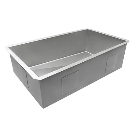 Ruvati 32-inch Slope Bottom Offset Drain Reversible Kitchen Sink Undermount 16 Gauge Stainless Steel - RVH7490 Ruvati