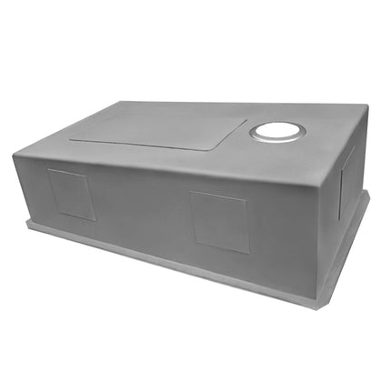 Ruvati 32-inch Slope Bottom Offset Drain Reversible Kitchen Sink Undermount 16 Gauge Stainless Steel - RVH7490 Ruvati
