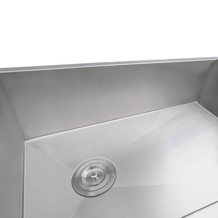 Ruvati 36-inch Slope Bottom Offset Drain Reversible Kitchen Sink Undermount 16 Gauge Stainless Steel - RVH7497 Ruvati